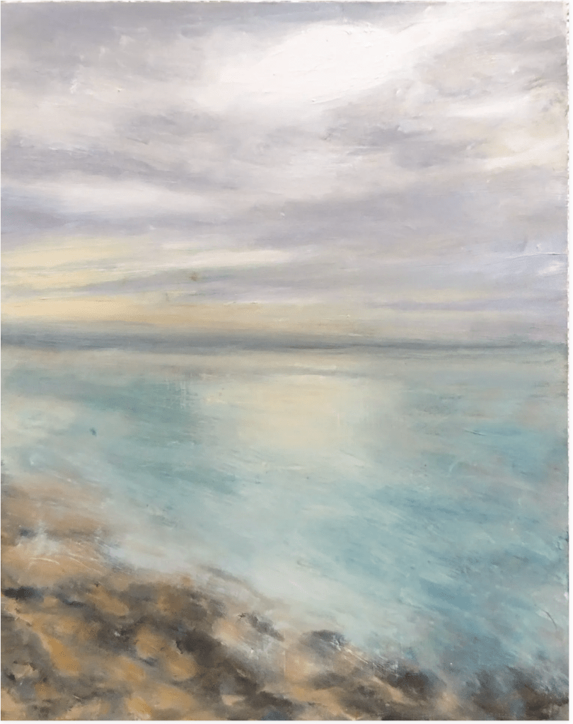 A seascape, mostly of sea and sky